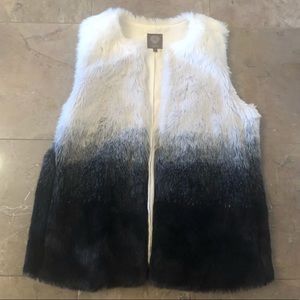 Vince Camuto Ombré Fur Vest